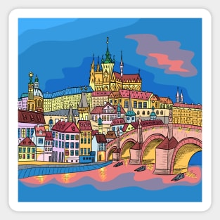 Christmas Prague landscape Sticker